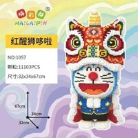 Mô Hình lắp ghép doremon dầu lân 67cm tặng búa đèn