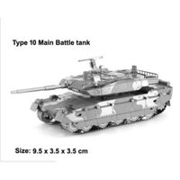 Mô hình lắp ghép kim loại 3d, mô hình tank chiến loại 10, mô hình decor phòng đẹp