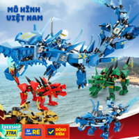 Mô hình lắp ghép LEGO NINJA rồng, Đồ chơi xếp hình khủng long cho bé từ nhựa ABS kích thước 52 cm