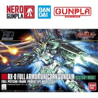 Mô Hình Lắp Ráp Bandai Gunpla HG UC 1/144 RX-0 Full Armor Unicorn Gundam (Destroy Mode) Full Psycho-Frame Prototype