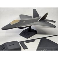 Mô hình lắp ráp Chiến đấu cơ F22-DIY bộ nguyên liệu tự lắp ghép mô hình- kèm keo, màu- đồ chơi sáng tạo