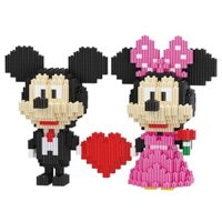 Mô Hình Lắp Ráp Chuột Mickey Hapi Toys -  Le.go Đám cưới chuột Mickey - Minne dễ thương Quà valentine