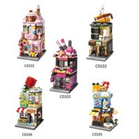 MÔ HÌNH LẮP RÁP đồ chơi giáo dục thành phố búp bê vui vẻ 4in1 khéo tay tinh tế