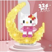 Mô hình lắp ráp động vật hoạt hình đáng yêu cho bé đồ chơi lego lắp Mini các nhân vật hoạt hình Hello Kitty
