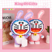 Mô hình lắp ráp  Doraemon Cosplay, Đồ chơi xếp hình Doraemon tặng kèm búa .
