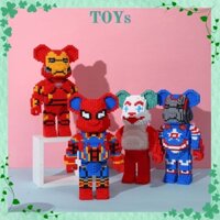 Mô Hình Lắp Ráp Gấu Bearbrick Ghép Bear Brick Người Sắt Người Nhện Robot Diy Khổng Lồ Có Búa Ngăn Kéo 35cm To Giá Rẻ