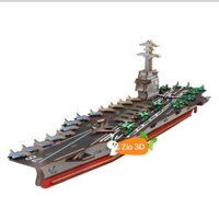 Mô Hình  Lắp Ráp Gỗ 3D Tàu Sân Bay The USS Gerald R Ford Laser