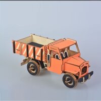 Mô hình lắp ráp gỗ 3D Xe Tải Dump Truck laze