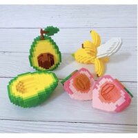 Mô hình lắp ráp lego hoa quả 3d,đồ chơi lắp ráp lego trái cây cho bé