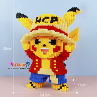 Mô Hình Lắp Ráp Lego Pikachu Cosplay Luffy Dễ Thương