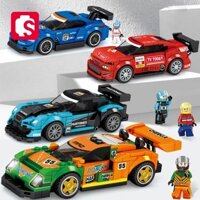 Mô hình lắp ráp lego xe đua thể thao sembo 607089-607092