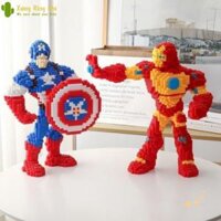 Mô hình lắp ráp nhân vật  siêu anh hùng người nhện captain người sắt cỡ lớn 45cm fullbox nhựa ABS an toàn Xương rồng nhỏ