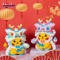 Mô hình Lắp ráp nhân vật Pokemon Pikachu 30cm BALODY dễ thương Lego 3D  quà tặng sinh nhật cho bé MS6380