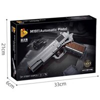 Mô hình Lắp ráp pubg lục M-1911 Automatic pistol 333 chi tiết.Đồ chơi giáo dục