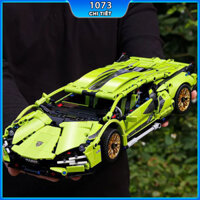Mô hình lắp ráp xe đua Lamborghini Aventador 1073 chi tiết, Bộ technic nhiều chi tiết, lắp ráp xe đua cho bé