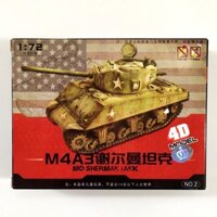 Mô hình lắp ráp xe tăng M4A3 Sherman 1/72 mới, thiết bị quân sự, đồ chơi trẻ em Tiger KV2 T34, BPJZ Liên Xô