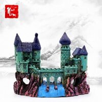 Mô hình lâu đài xanh trang trí bể cá phụ kiện thiết bị bể cá cảnh quan bể cá trang trí nhà cửa lũa bể cá thủy sinh