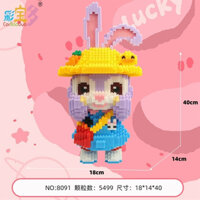 Mô hình Lego Thỏ đi học 40cm No.8091