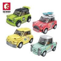 Mô hình lego xe ôtô mini city car Sembo 607305-607308