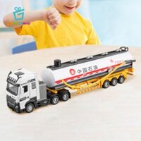 Mô hình lớn Xe tải Đồ chơi Tàu chở dầu Xe tải thực tế với cơ chế kéo lại Tàu chở dầu Xe kéo Đồ chơi cho bé trai ngoài trời trong nhà