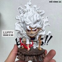 Mô hình Luffy Gear 5 SD 16cm fullbox pvc one piece figure monkey D Luffy nika joyboy gear5 SD chibi có chữ Nhật mặt trời