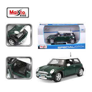 Mô hình xe Mini Cooper tỉ lệ 1/24 Maisto 31219 - màu đen/ đỏ