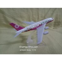 Mô hình máy bay A380 Eva Air - Hello Kitty Pink 16cm