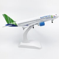 Mô hình máy bay Airbus A320 Bamboo Airlines Everfly 20cm hãng Aircraft Model