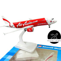 Mô Hình Máy Bay Airbus A320 AIR ASIA Hợp Kim Nguyên Khối Đúc Khuôn Tỉ Lệ 1/400 Có Bánh Xe