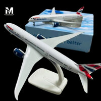 MÔ HÌNH MÁY BAY BOEING 787 BRITISH AIRWAYS TỈ LỆ 1:400 20CM SƠN TĨNH ĐIỆN BÓNG ĐẸP CAO CẤP LOẠI 1