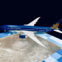 MÔ HÌNH MÁY BAY HÃNG HÀNG KHÔNG QUỐC GIA BOEING 787-8 DREAMLINER HỢP KIM ĐÚC NGUYÊN KHỐI TỈ LỆ 1:400 20CM