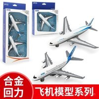 Mô hình máy bay kéo lùi trẻ em bằng hợp kim nhôm A380 Boeing 777, quà tặng cho trẻ em trai