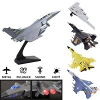 Mô hình máy bay LUNASOL Aviao, Đồ chơi máy bay chiến đấu Pullback & Go Diecast, Trang trí để bàn với âm thanh nhẹ Mô phỏng F16 F22 F35 Máy bay phản lực Đồ chơi cậu bé Quà tặng