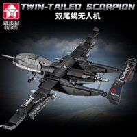 Mô hình máy bay quân sự
UAV Scorpion hai đuôi
Lắp ráp đồ chơi khối xây dựng
Tương thích với Lego