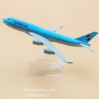 Mô hình máy bay tĩnh B747 Korean air 16cm