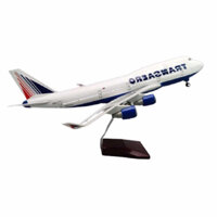 Mô hình máy bay Transaero B747 có đèn led tự động theo tiếng vỗ tay hoặc chạm 47cm MB47033