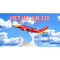 Mô hình máy bay VIETJET AIR bằng kim loại dài 20cm