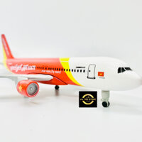MÔ HÌNH MÁY BAY VIETJET AIRLINE 18CM CÓ BÁNH TRƯNG BÀY SƯU TẦM