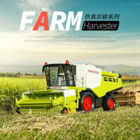 Mô hình máy gặt liên hợp cho trẻ em, đồ chơi mô phỏng ô tô nông dân cho bé trai, kích thước lớn, quán tính