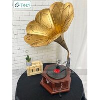 Mô hình máy phát nhạc loa kèn cổ điển cỡ lớn [Kim loại - Dày đẹp] MAYHAT-01 TTTM