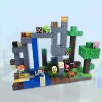 Mô hình Minecraft lắp ráp từ các khối xây dựng block nam châm