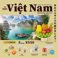 Mô hình miniature chủ đề Việt Nam / mâm ngũ quả / phin cafe