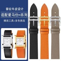 Mô Hình Mới Thay Thế Dây Đeo Thay Thế Cho Hermes Da Thật Dây Đeo Đồng Hồ Nữ H-hour Series Original Orange-bl