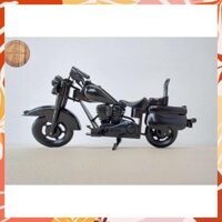 Mô hình moto Harley davidson (black), Mô tô mô hình Harley handmade 100% từ gỗ tự nhiên – Mô Hình Xe 102