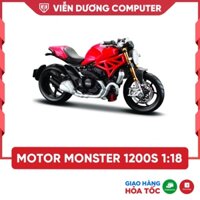 Mô hình motor Ducati Monster 1200s Red tỷ lệ 1:18 MaiSto Viễn Dương Computer