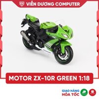 Mô hình motor Kawasaki Ninja ZX-10R Green tỷ lệ 1:18 MaiSto Viễn Dương Computer