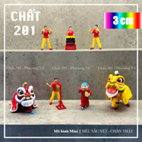 Mô hình Múa Lân MINI - Tượng Mini trang trí Tiểu cảnh, Bonsai