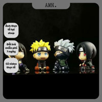 Mô hình Naruto chibi - Figure nhân vật 4 thầy trò Kakashi-Naruto-Sasuke-Sakura - Nhựa PVC cao 8cm