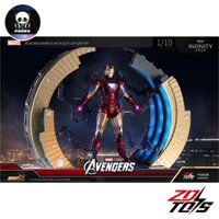 Mô Hình Người Sắt Iron Man Mark 6 MK6 + Suit Up Gantry ZD Toys 1:10 Marvel Avenger Có Khớp