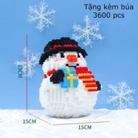 Mô hình người tuyết và cây thông giáng sinh - Đồ chơi lắp ráp lego giáng sinh
